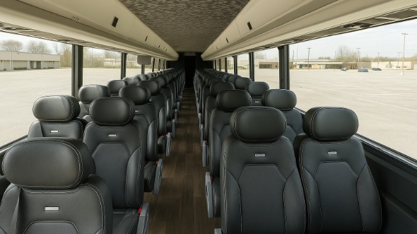 Interior of Charter Bus Company Iowa City's 25 Passenger Mini bus in Iowa City