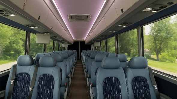 Interior of Charter Bus Company Rockford's 35 Passenger Minibus in Rockford