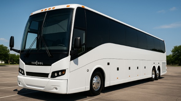 Exterior of Charter Bus Company Moline's 50 Passenger Charter Bus in Moline