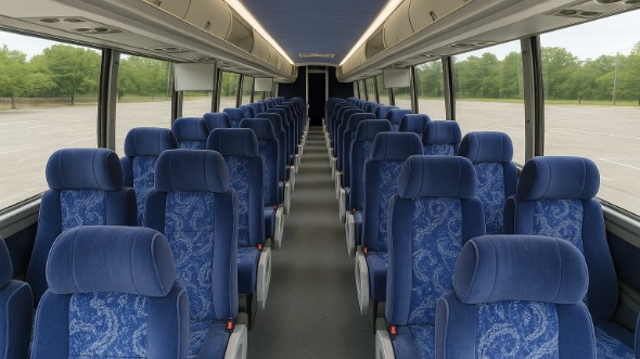 Interior of Charter Bus Company Elgin's 54 Passenger Charter Bus in Elgin