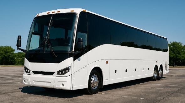 Exterior of Charter Bus Company Davenport's 55 Passenger Charter Bus in Davenport