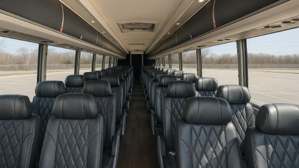 Interior of Charter Bus Company Elgin's 55 Passenger Charter Bus in Elgin