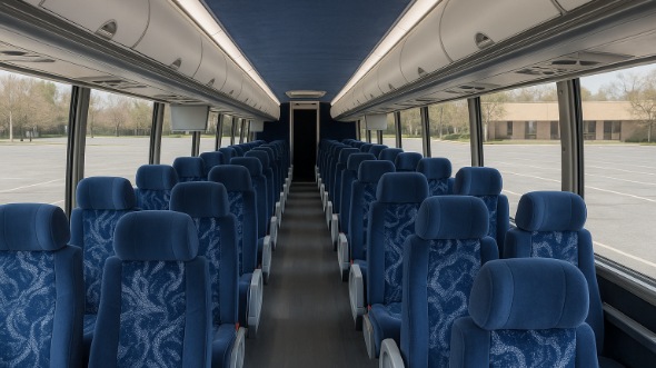 Interior of Charter Bus Company Elgin's 56 Passenger Charter Bus in Elgin