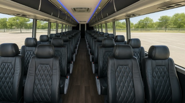 moline 55 passenger charter bus rental