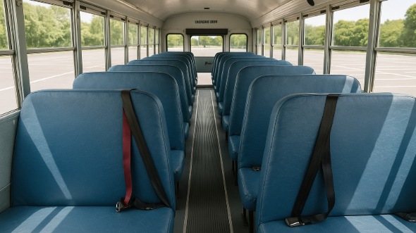 Interior of Charter Bus Company Moline's School Bus in Moline